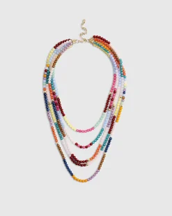 Multi Colour beaded layered necklace
