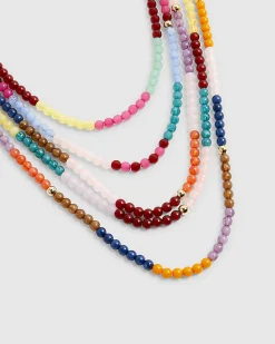 Multi Colour beaded layered necklace