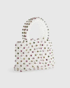 Multi Colour Diamante Beaded Clutch Bag