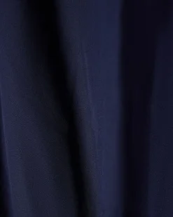 Navy Barrel Leg Trousers