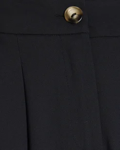 Navy Barrel Leg Trousers
