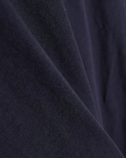 Navy Cotton Twist Front T-Shirt