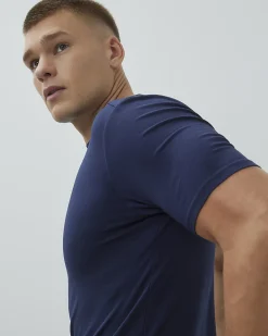Navy Essential Muscle Fit Cotton T-Shirt