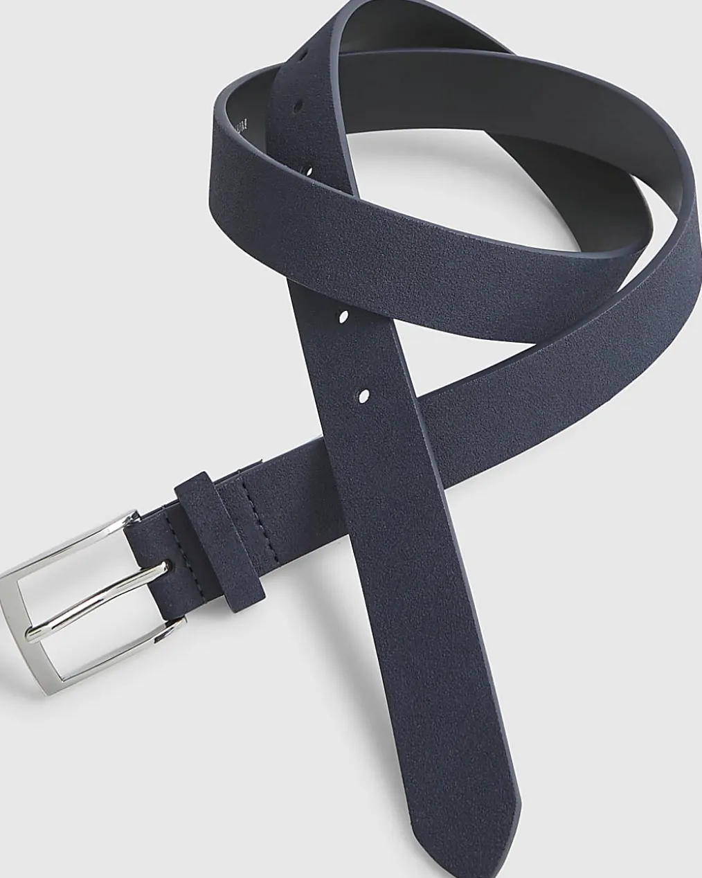 Navy Faux Suede Belt