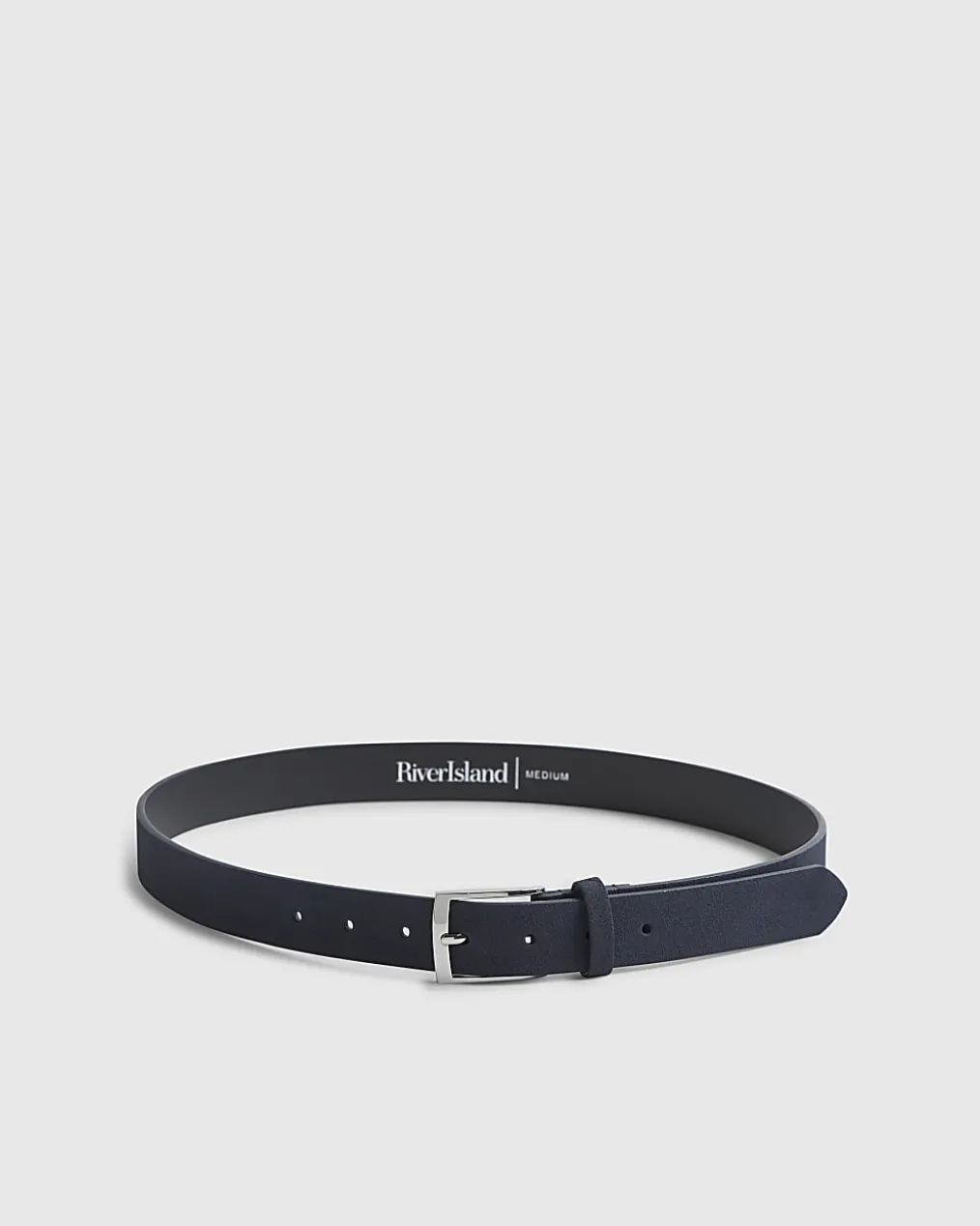 Navy Faux Suede Belt