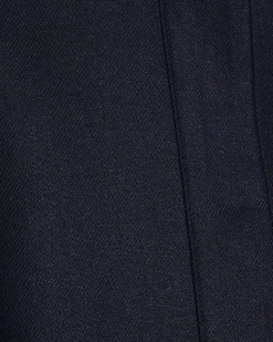 Navy Linen Blend Tailored Bomber Jacket