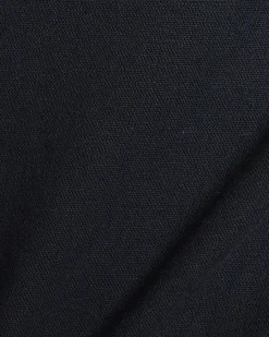 Navy Linen Blend Tie Side Skort