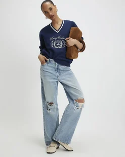 Navy Long Sleeve Heritage Crest Sweatshirt
