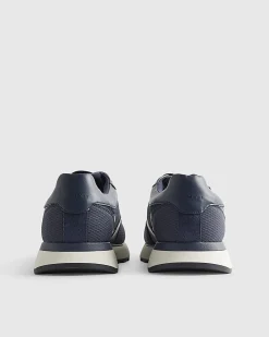 Navy Mesh Runner Trainers