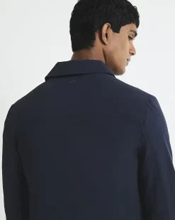Navy Muscle Fit Shacket