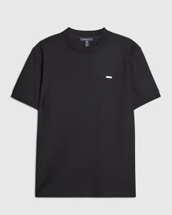 Navy Muscle Fit Textured T-Shirt