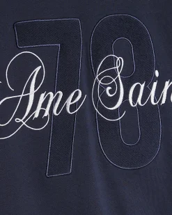 Navy Oversized Cotton 78 Ame Saint T-Shirt