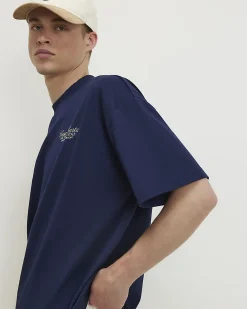 Navy Oversized Cotton Casa Carta T-Shirt