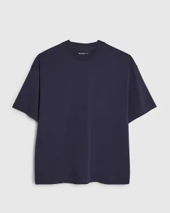 Navy Oversized Fit Crew Neck T- Shirt