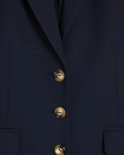Navy Oversized Long Sleeve Blazer