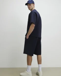 Navy Premium Drawstring Bermuda Shorts