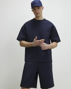 Navy Premium Drawstring Bermuda Shorts