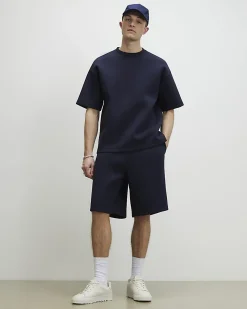 Navy Premium Drawstring Bermuda Shorts
