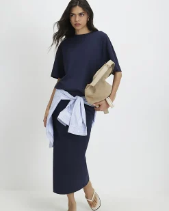 Navy Premium Oversized T-Shirt