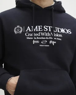 Navy Regular Fit Ame Studios Hoodie