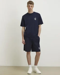 Navy Regular Fit Cotton Knitted T-Shirt