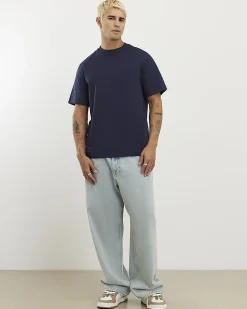 Navy Regular Fit Cotton Midweight T-Shirt