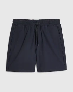Navy Regular Fit Cross Hatch Shorts