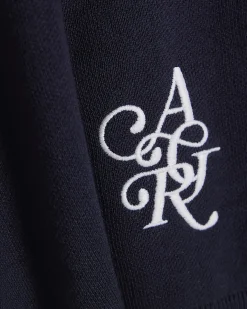 Navy Regular Fit Knitted Shorts