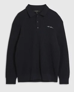 Navy Regular Fit Waffle Knit Jumper