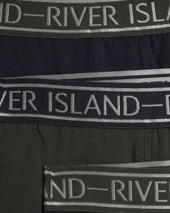 Navy Satin RI Pack Of 5 Trunks