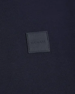 Navy Slim Fit Interlock Cotton T-Shirt