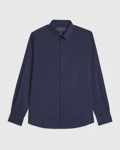 Navy Slim Fit Long Sleeve Shirt