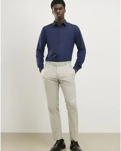 Navy Slim Fit Long Sleeve Shirt