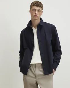 Navy Slim Fit Overshirt