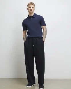 Navy Slim Fit Short Sleeve Polo Shirt