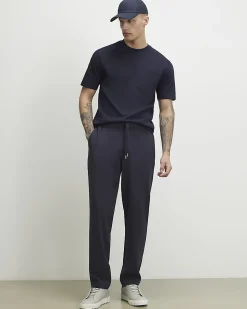 Navy Slim Fit Smart Joggers
