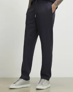 Navy Slim Fit Smart Joggers