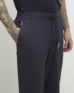 Navy Slim Fit Smart Joggers