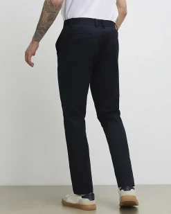 Navy Slim Fit Stretch Chino Trousers