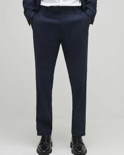 Navy Slim Fit Stretch Tailored Suit Trousers