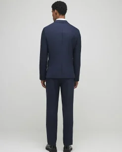 Navy Slim Fit Stretch Tailored Suit Trousers