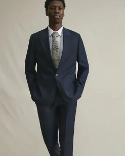 Navy Slim Fit Suit Trousers
