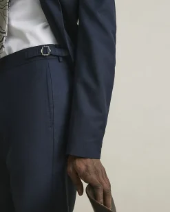 Navy Slim Fit Suit Trousers