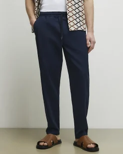 Navy Slim Fit Trousers