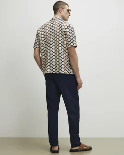 Navy Slim Fit Trousers