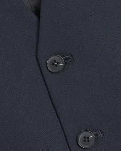 Navy slim fit waistcoat