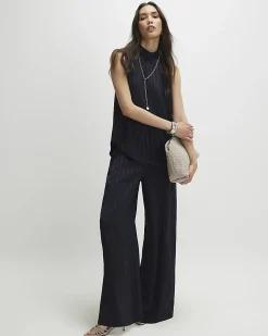 Navy Stripe Trousers