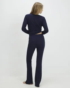 Navy Twist Top Lounge Set