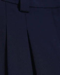 Navy Wide Leg Trousers