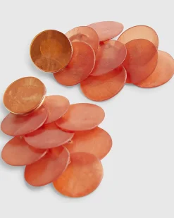 Orange Cascade Earrings
